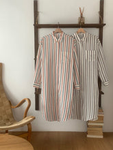 Artistic Retro Striped Shirt Dress